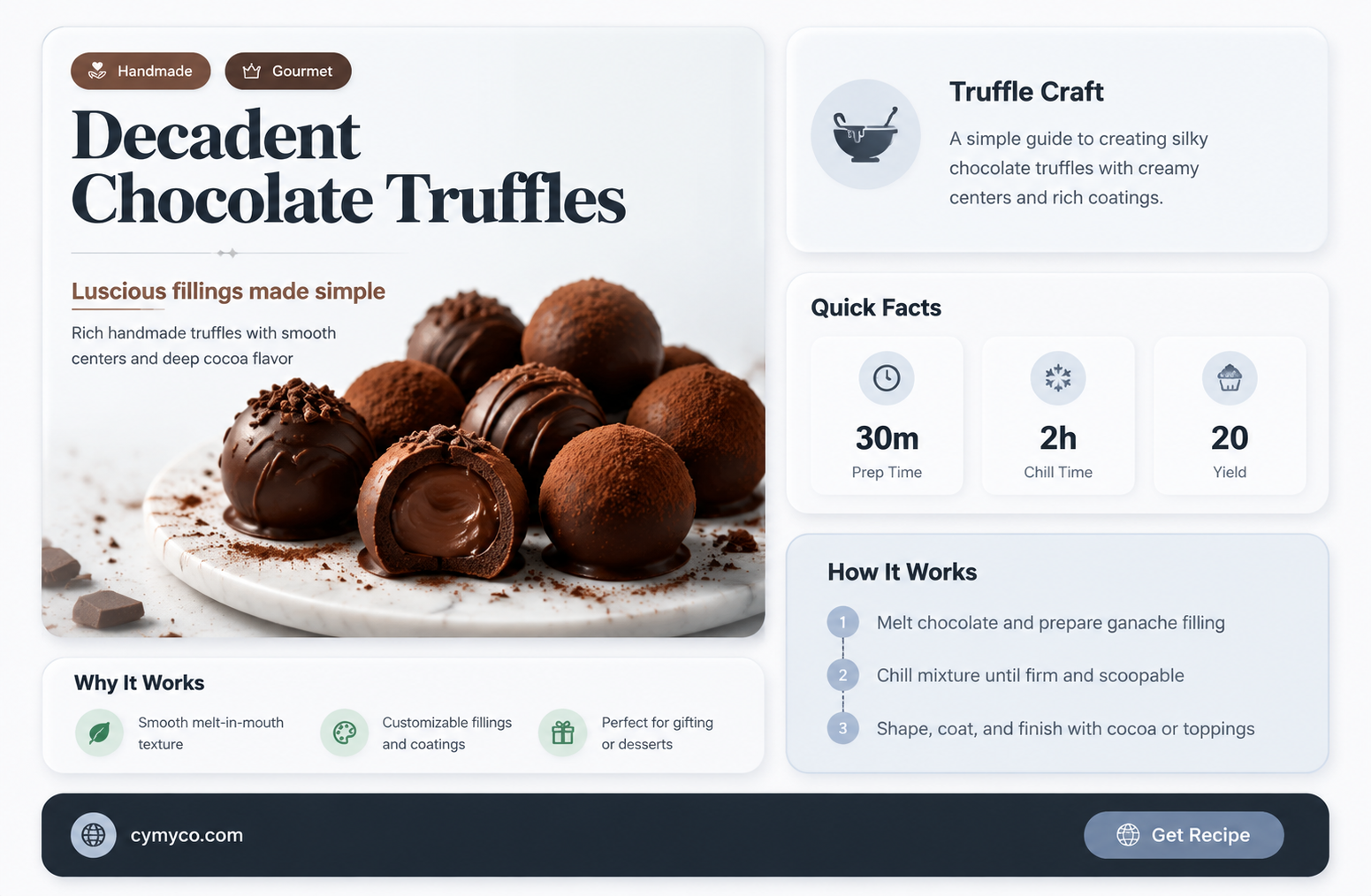 how to make chocolate truffles with filling