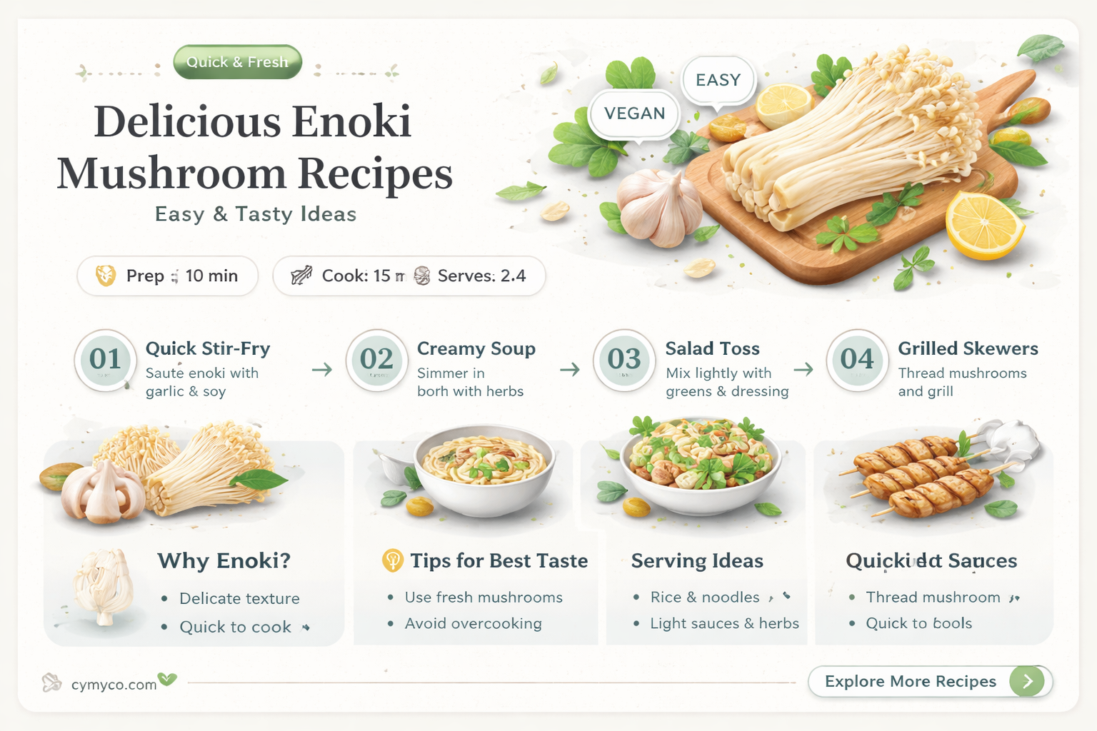 what to cook with enoki mushrooms
