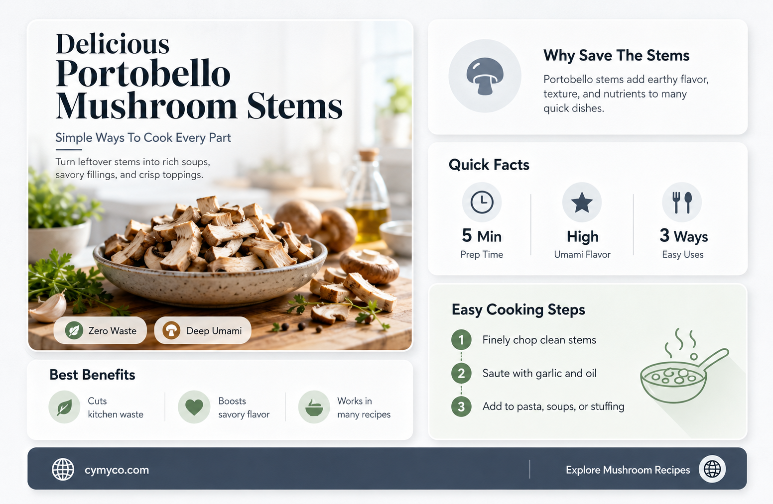 can you cook portobello mushroom stems