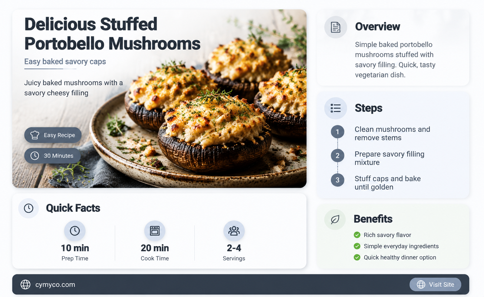 how to stuff a portobello mushroom cap