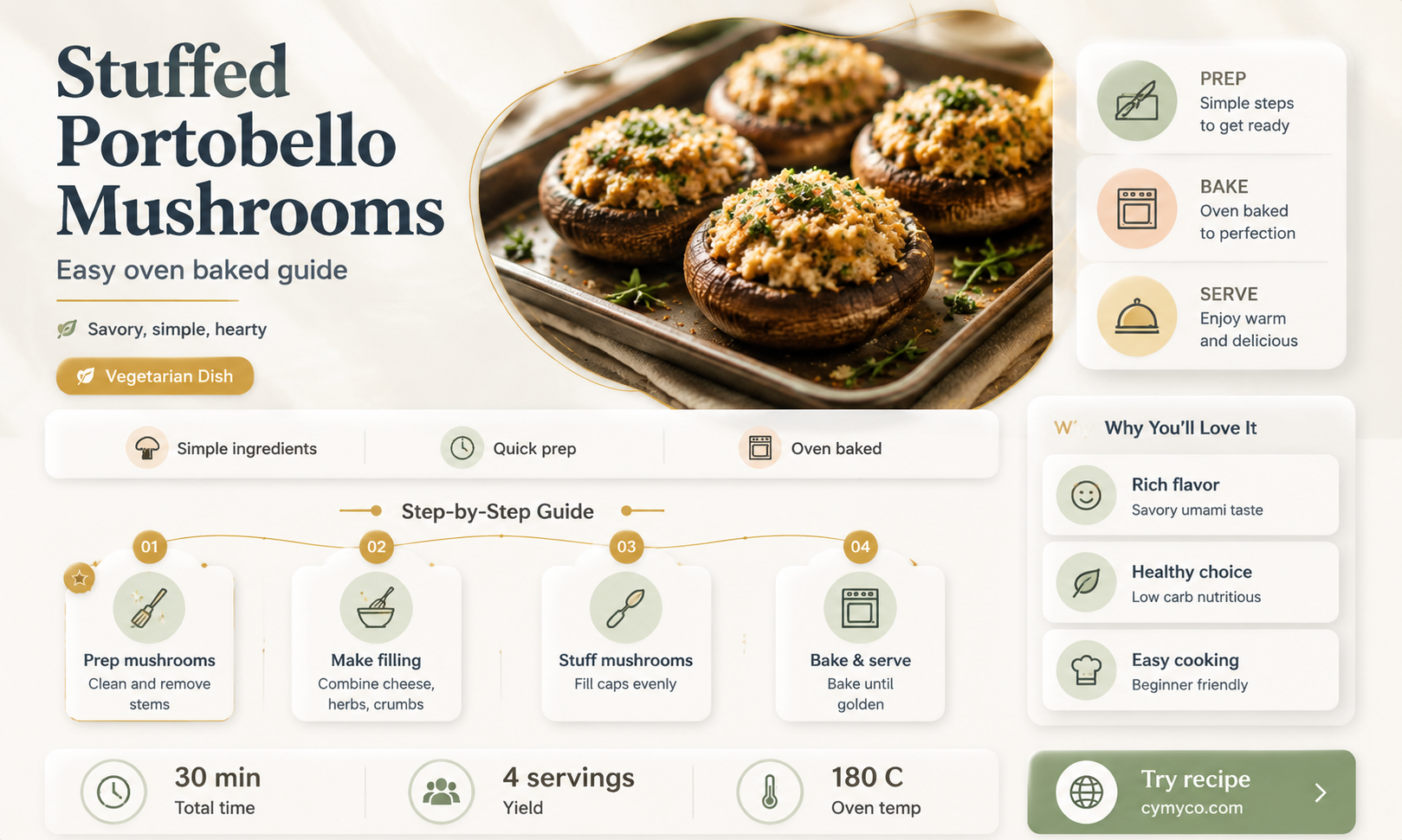 how to stuff a portobello mushroom