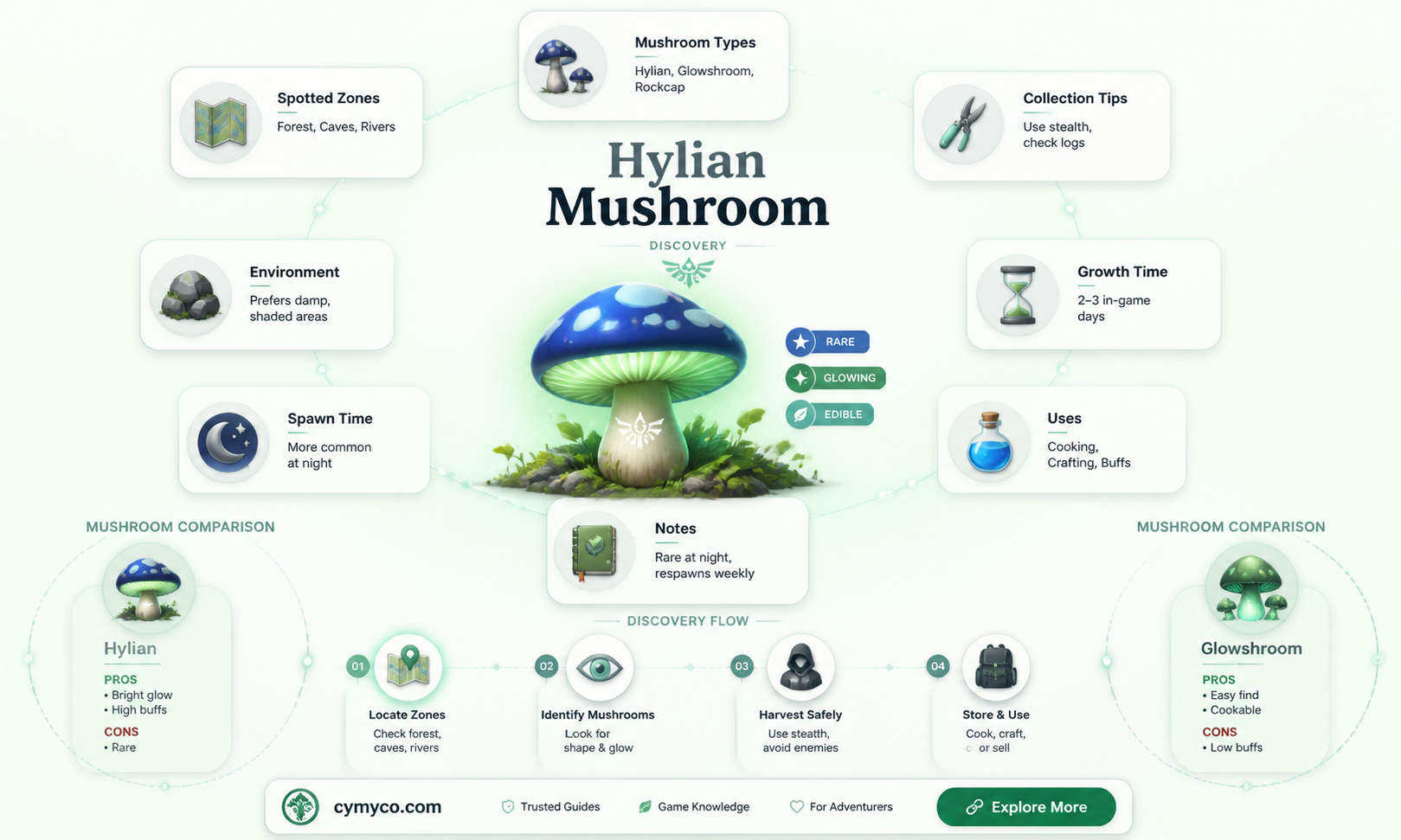 where to find hylian mushrooms tears of the kingdom
