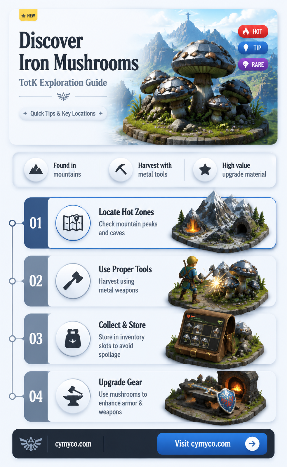 where to find iron mushrooms totk