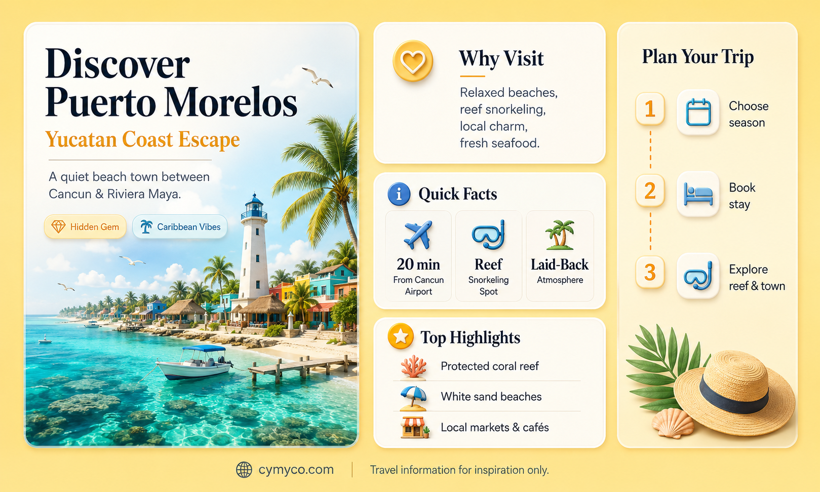 where is puerto morelos mexico located