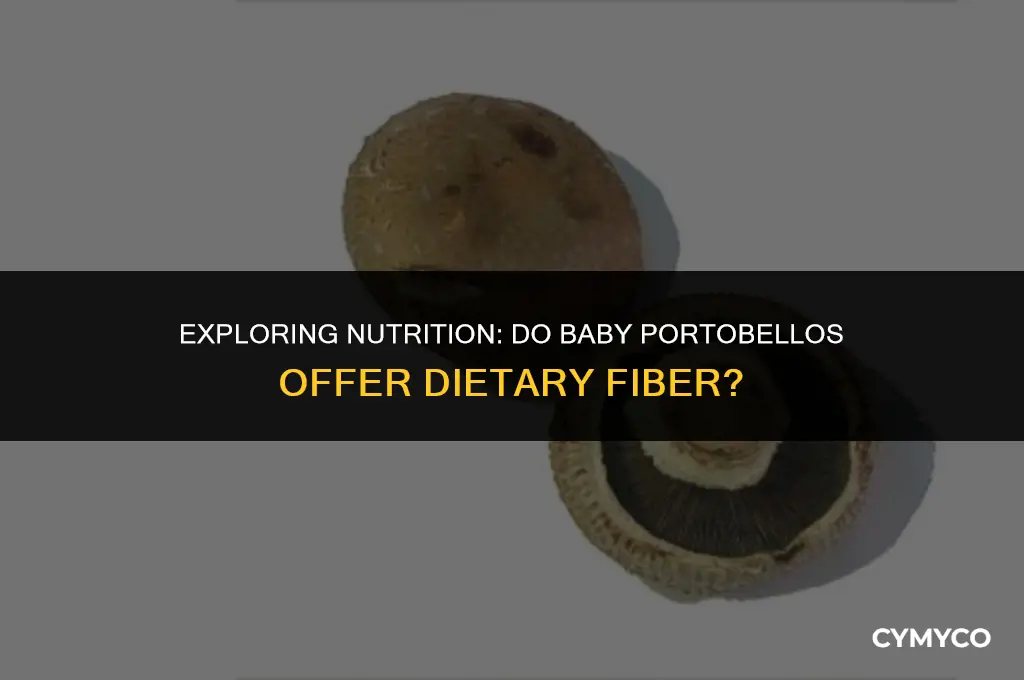 do baby portobellos have fiber