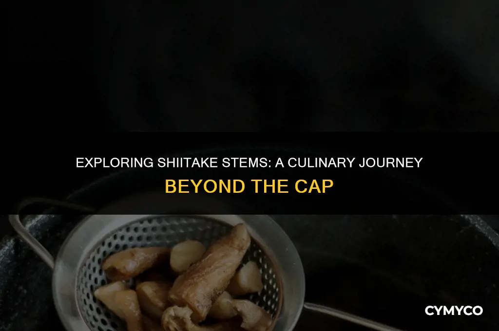 do you cook the stems of shiitake mushrooms