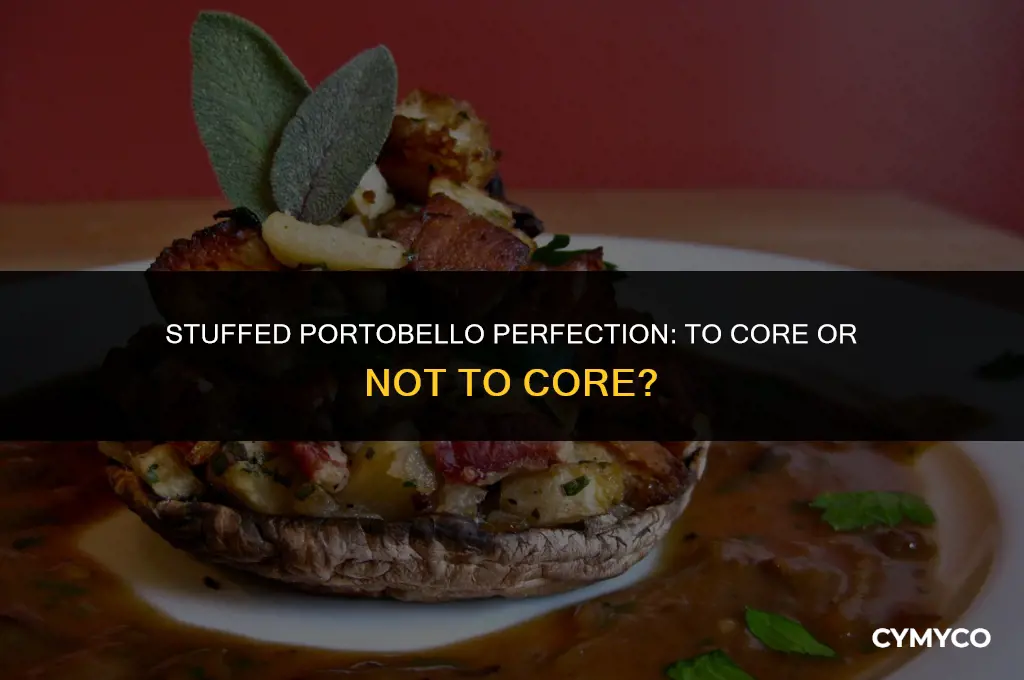do you cut out the inside of stuffed portobello