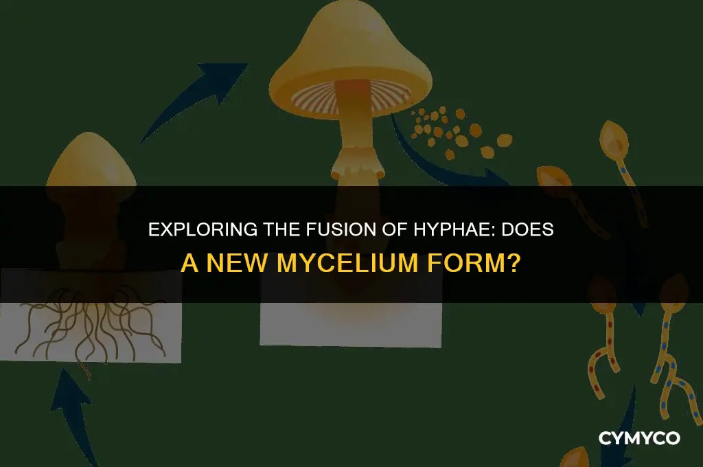 does a new mycelium form when hyphae fuse