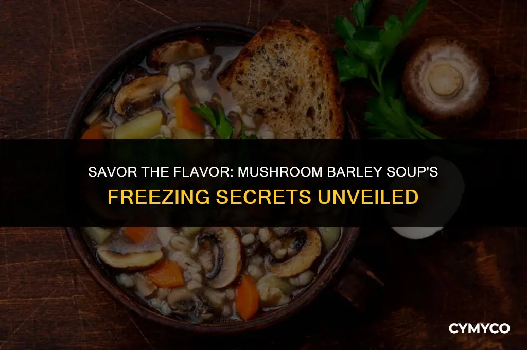 does mushroom barley soup freeze well