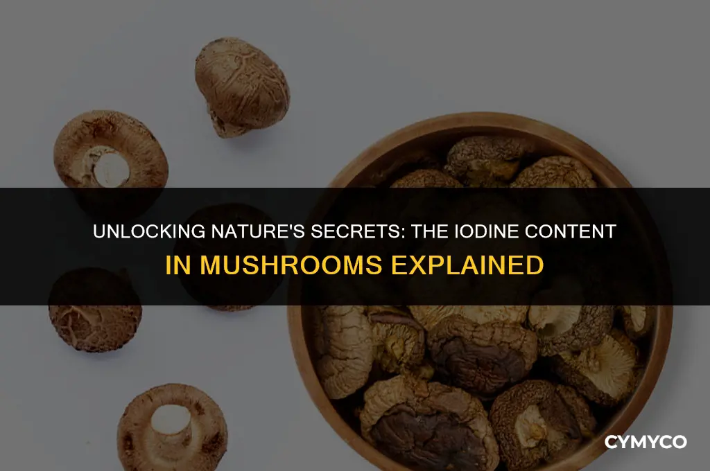 does mushroom contain iodine