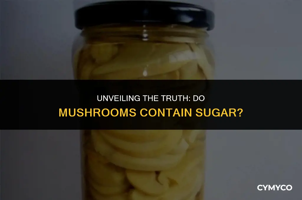 does mushroom have sugar