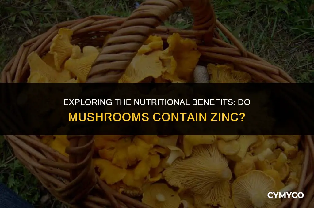 does mushroom have zinc