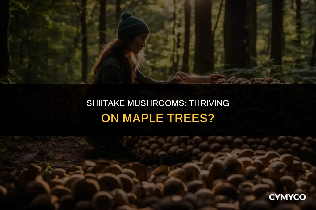 does shiitake grow on maple