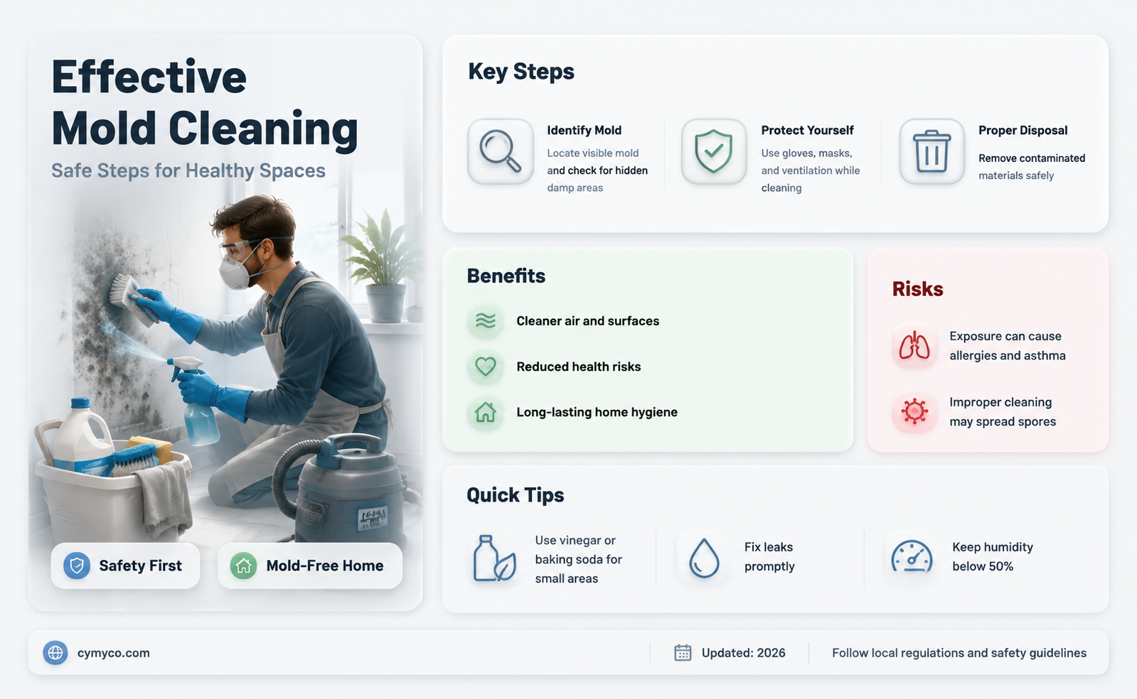 how to clean mold without spreading spores