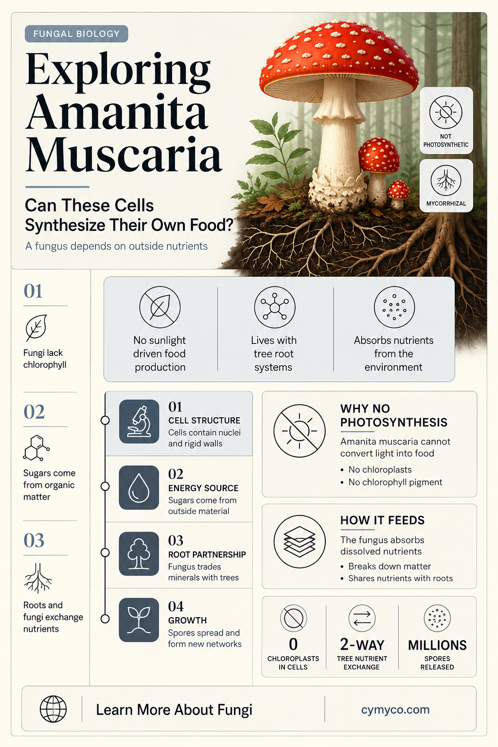 can amanita muscaria cells make their own food