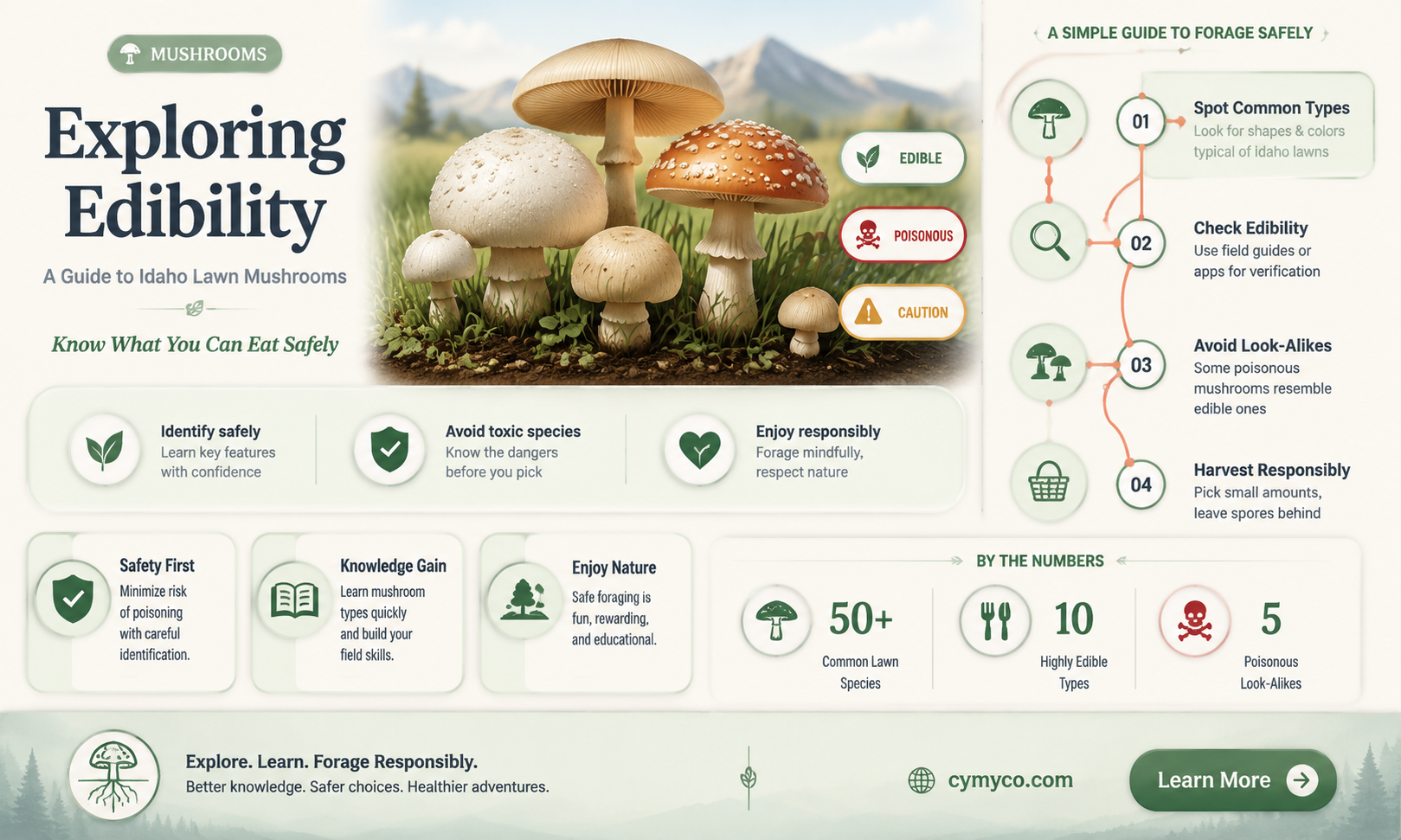 are idaho lawn mushrooms edible