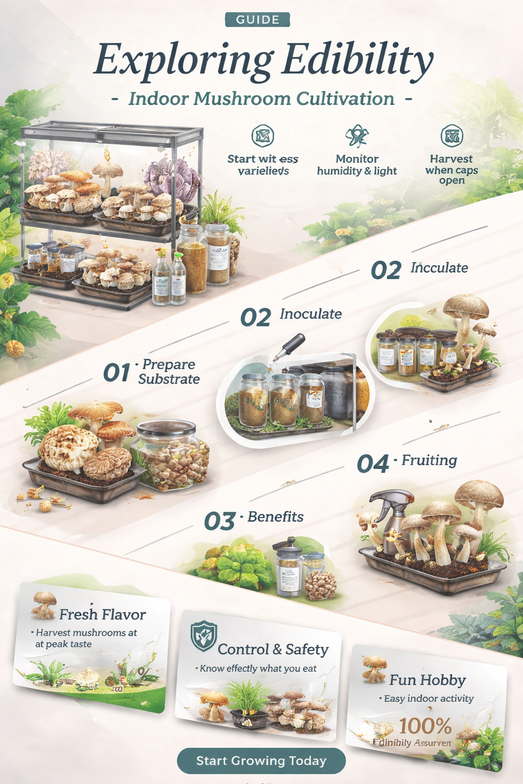 are indoor mushroom edible