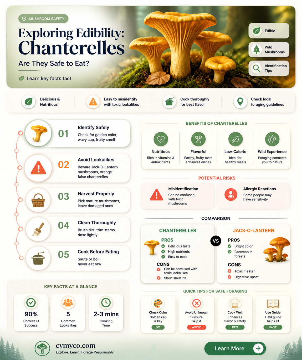 are chanterelle mushrooms safe to eat
