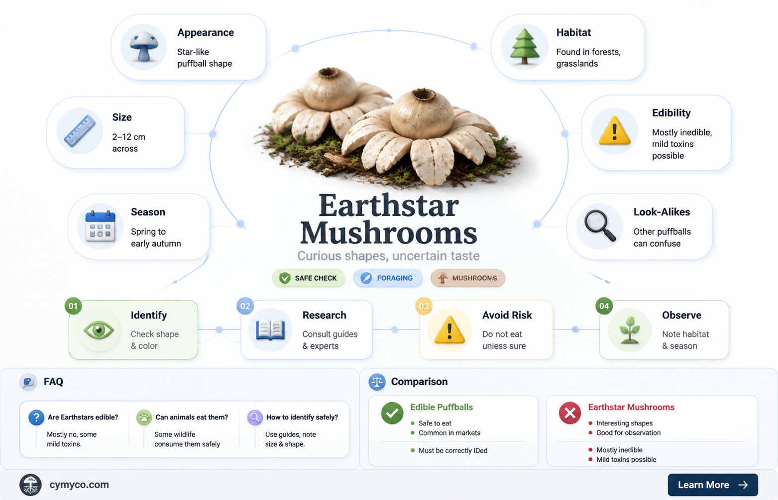 are earthstar mushrooms edible