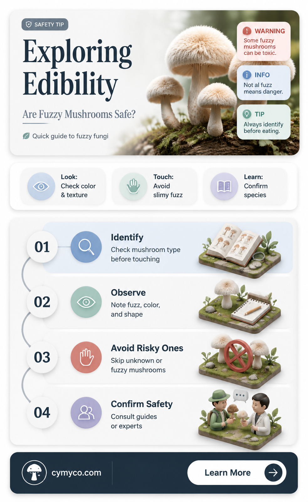 are fuzzy mushrooms ok to eat