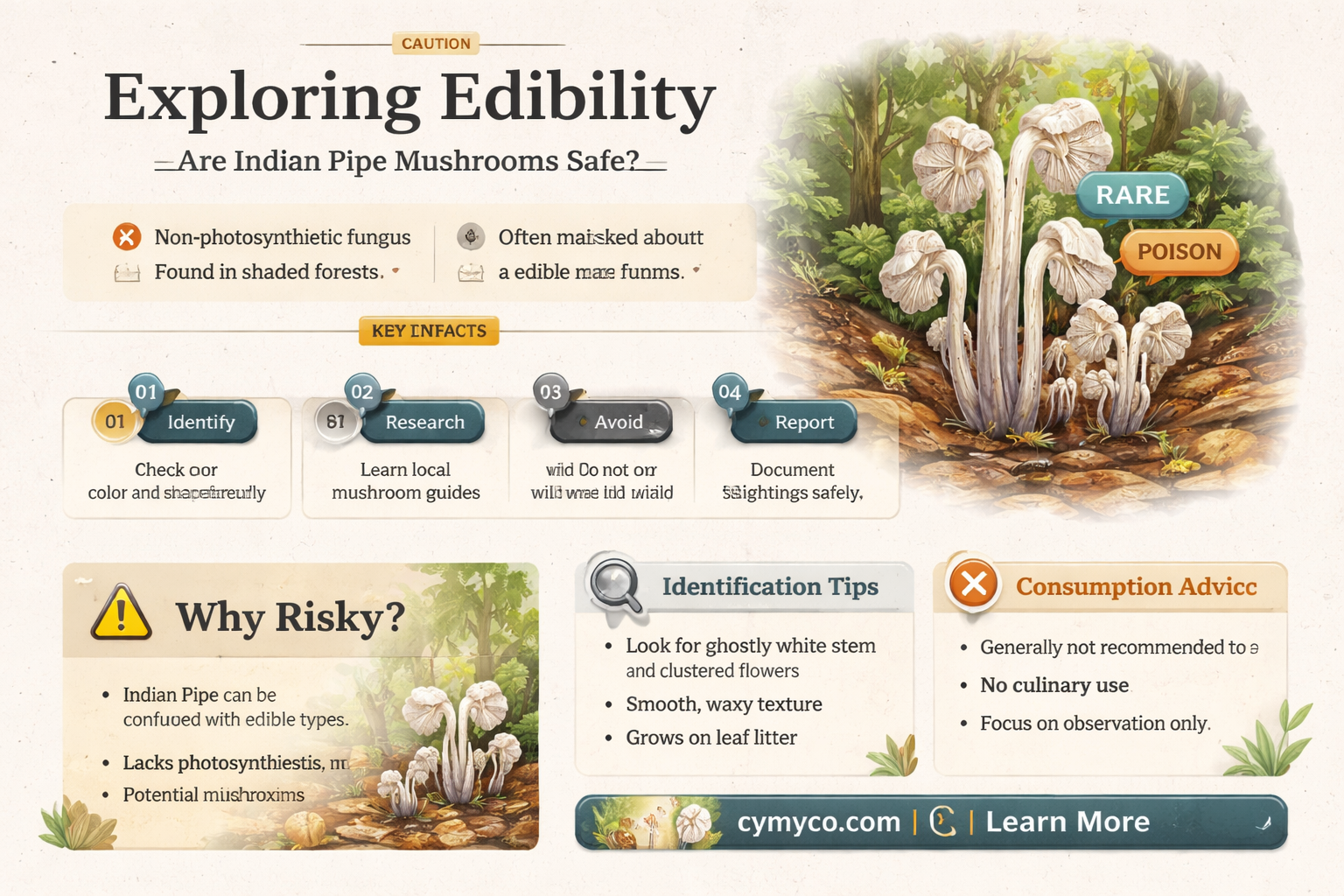 are indian pipe mushrooms edible