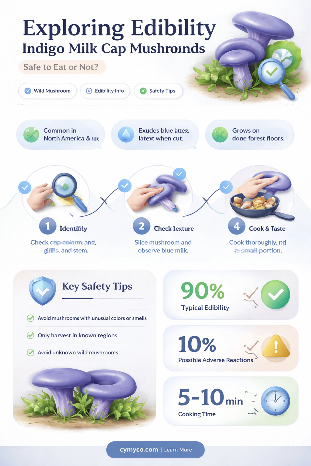are indigo milk cap mushrooms edible