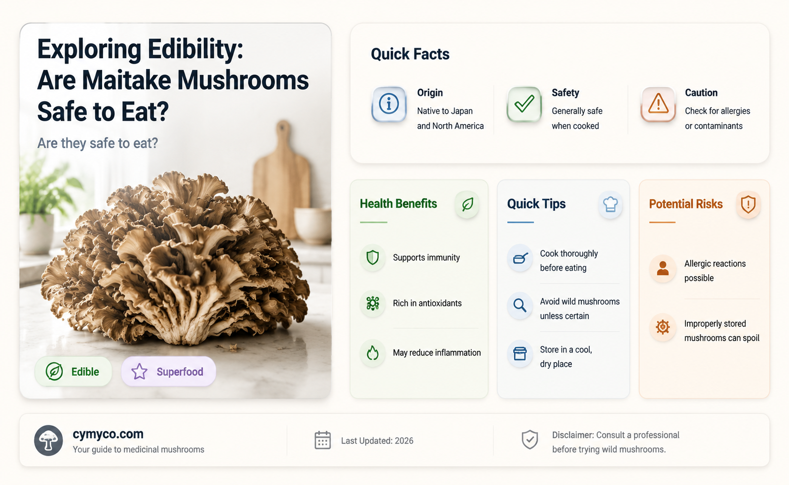 are maitake mushrooms safe to eat
