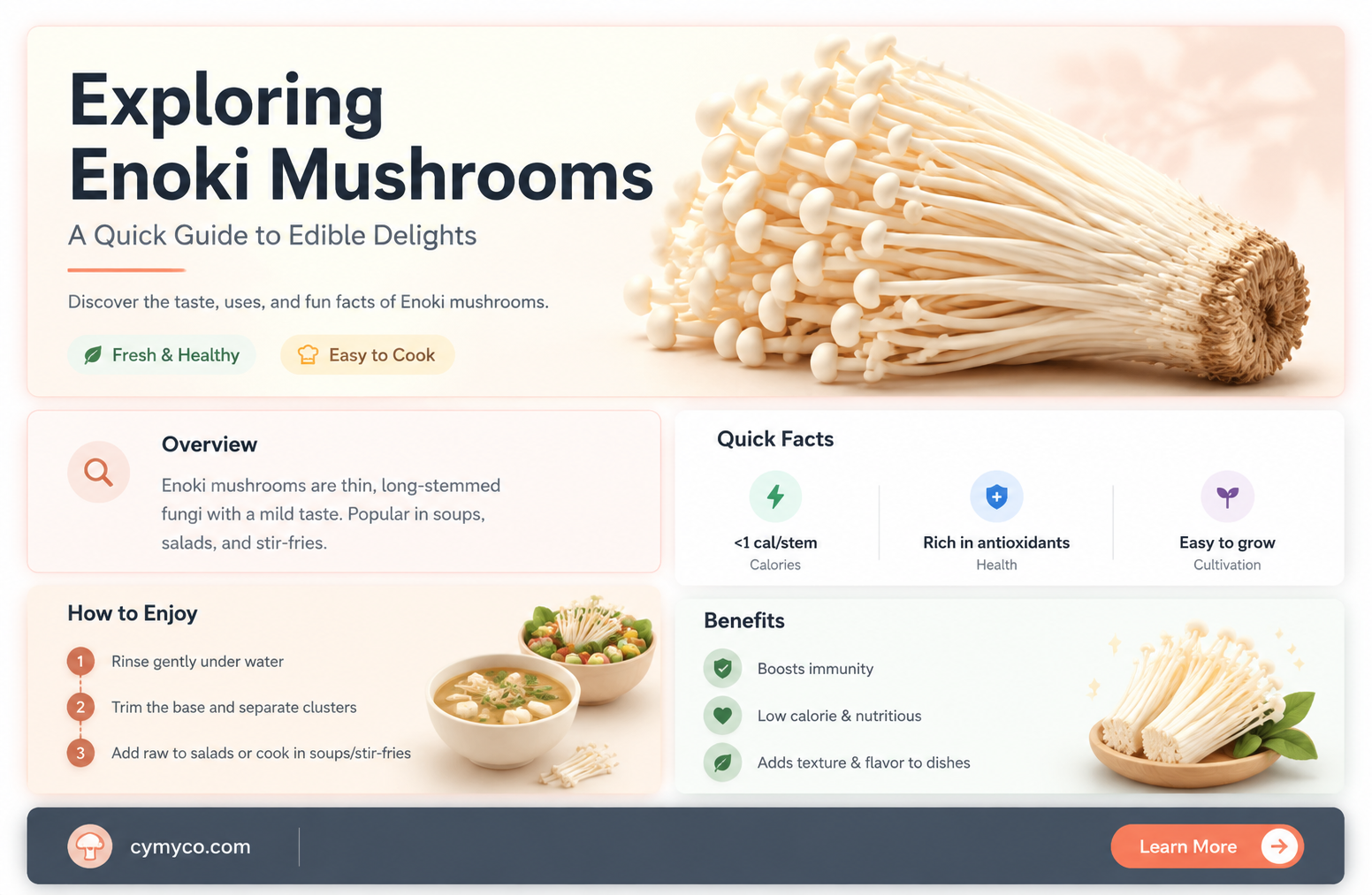 what part of enoki can you eat