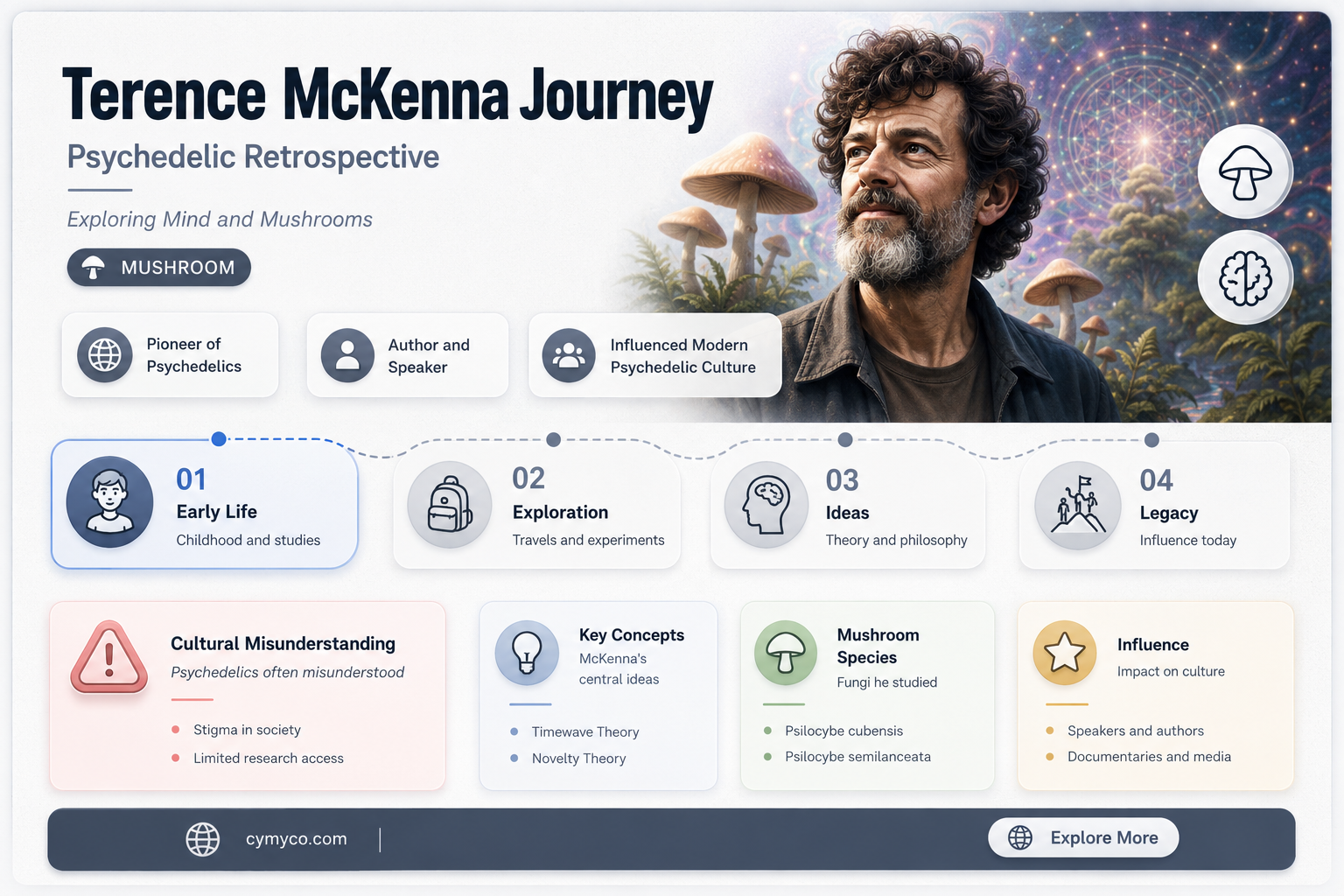 how many times did terence mckenna use mushrooms