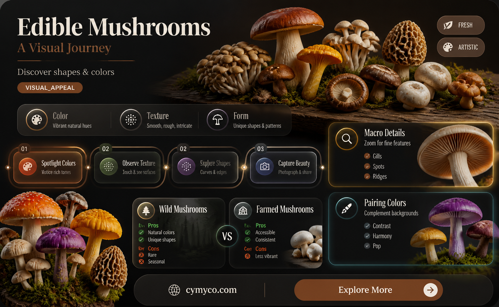 are edible mushrooms pretty