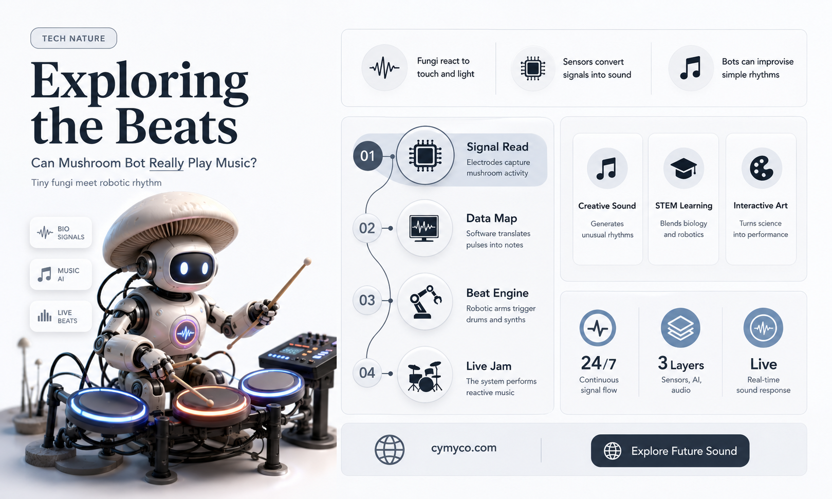 does mushroom bot play music