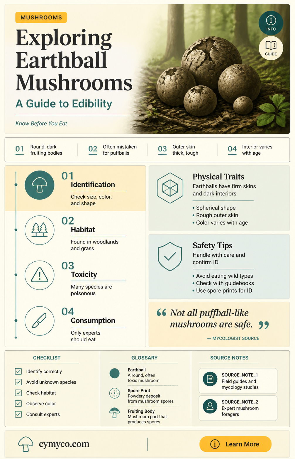 are earthball mushrooms edible