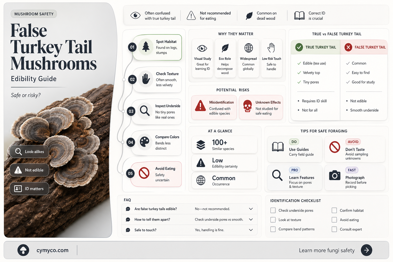 are false turkey tail mushrooms poisonous