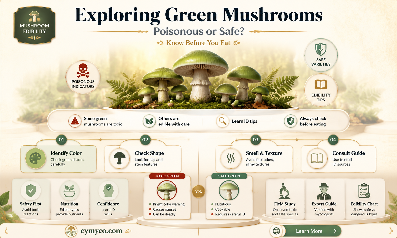 are green mushrooms poisonous