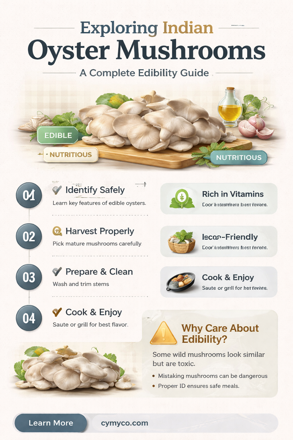 are indian oyster mushrooms edible