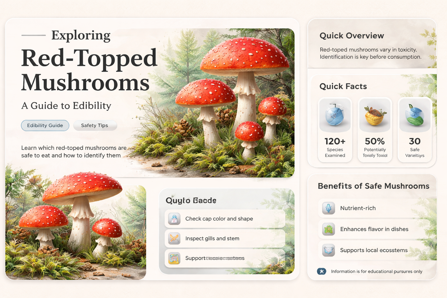 are mushrooms with red tops poisonous