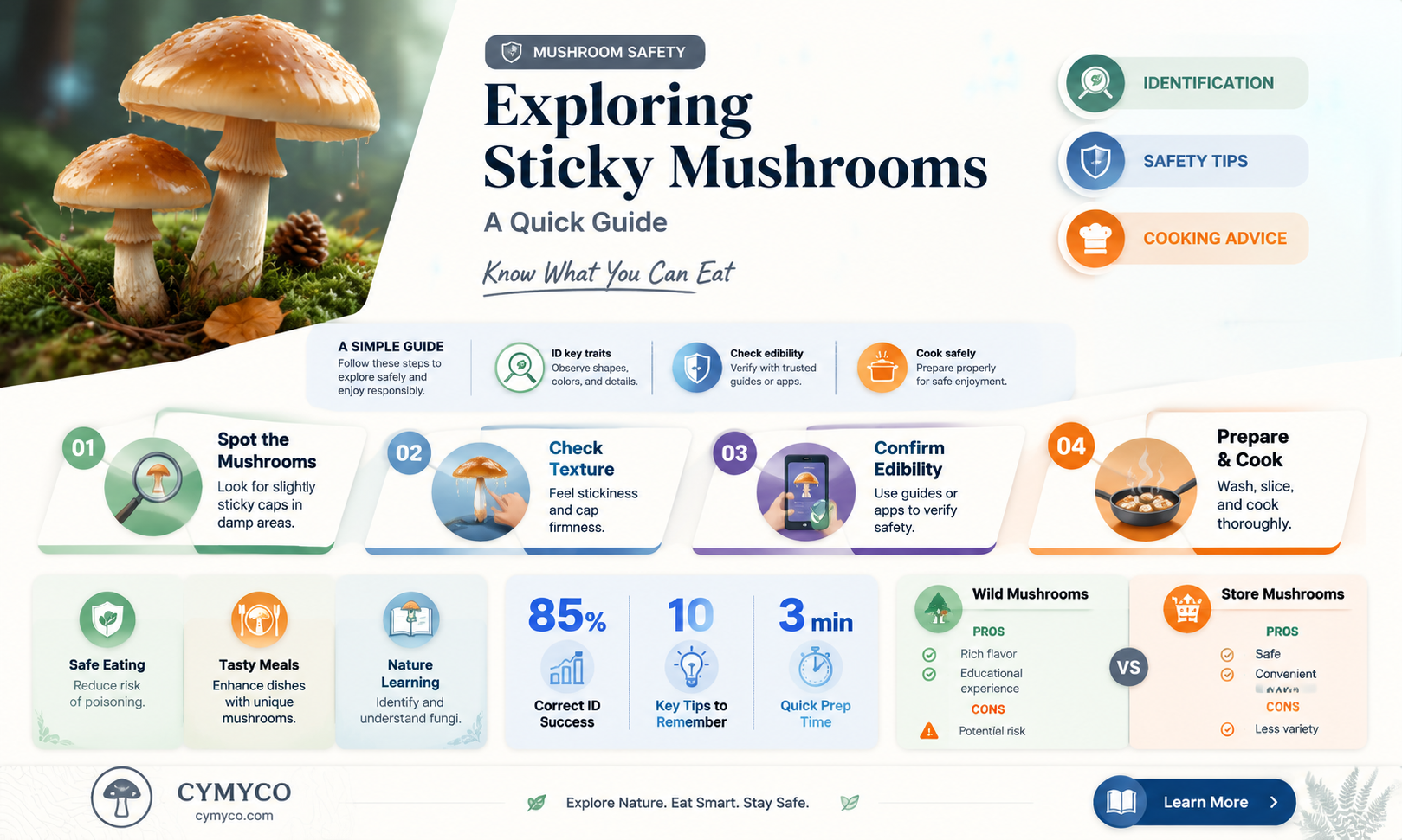 are mushrooms bad if they are a little sticky