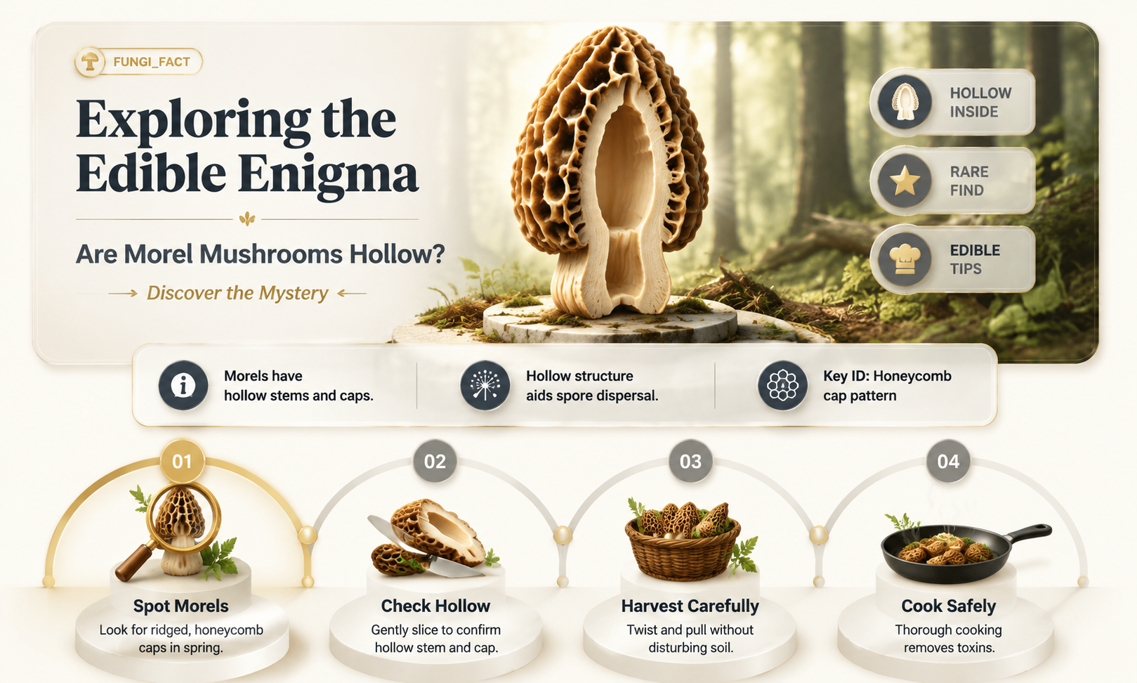 are morel mushrooms hollow