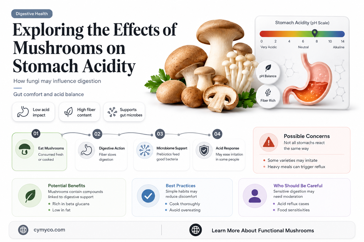 does mushroom cause acidity