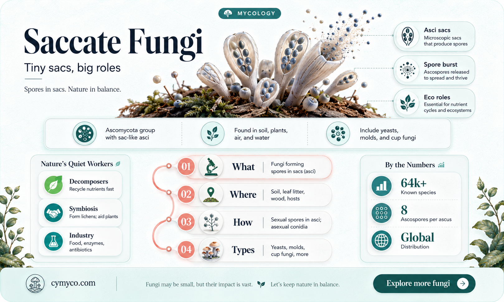 what is saccate in mycology