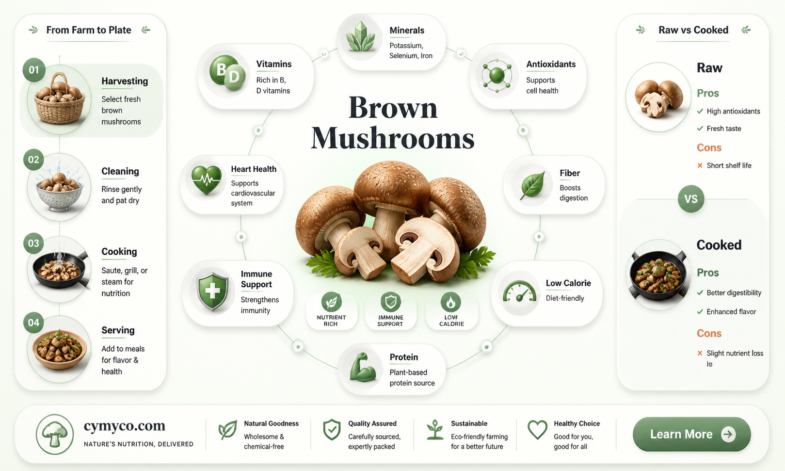 are brown mushrooms good for you