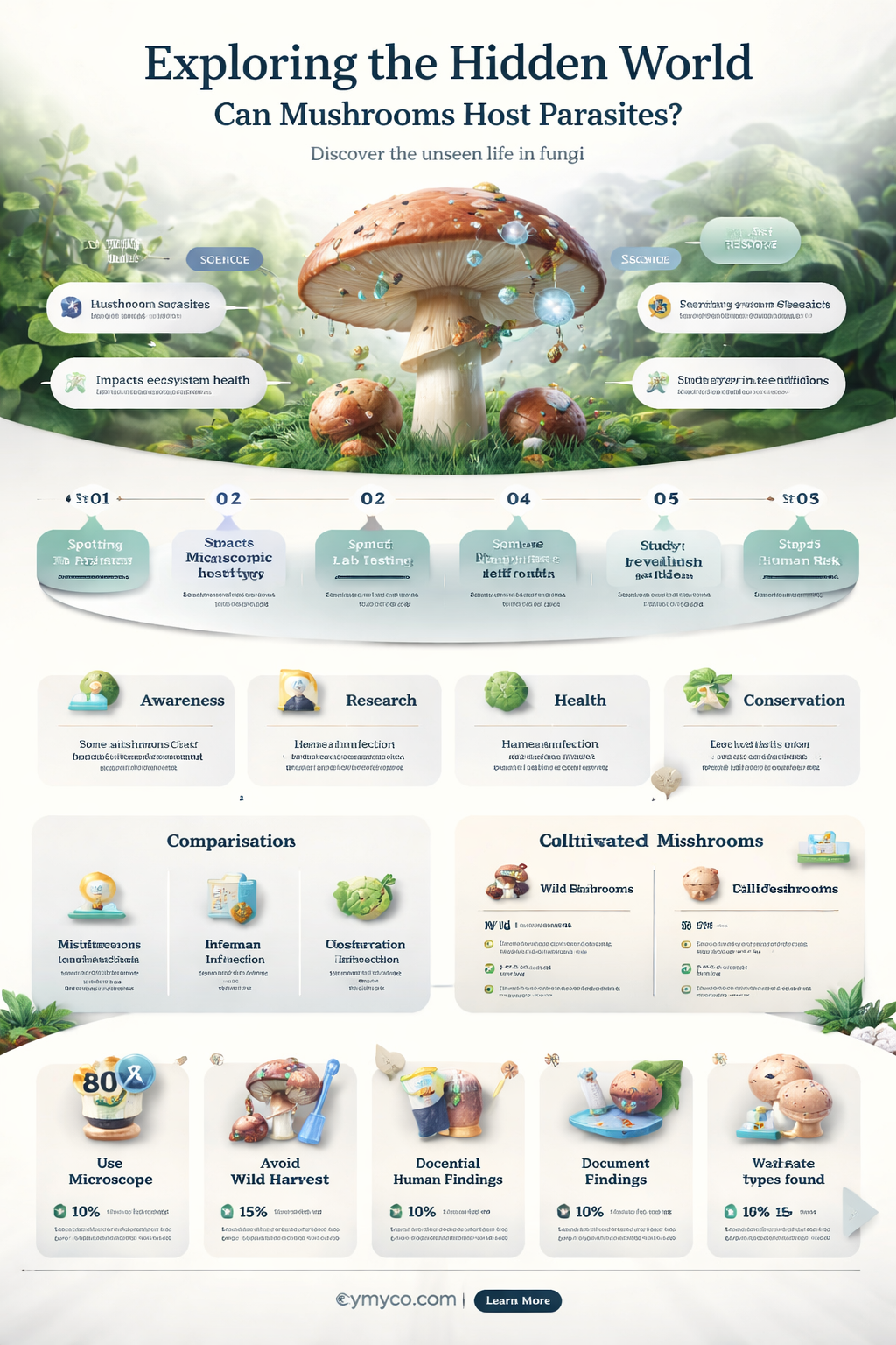 can mushrooms have parasites