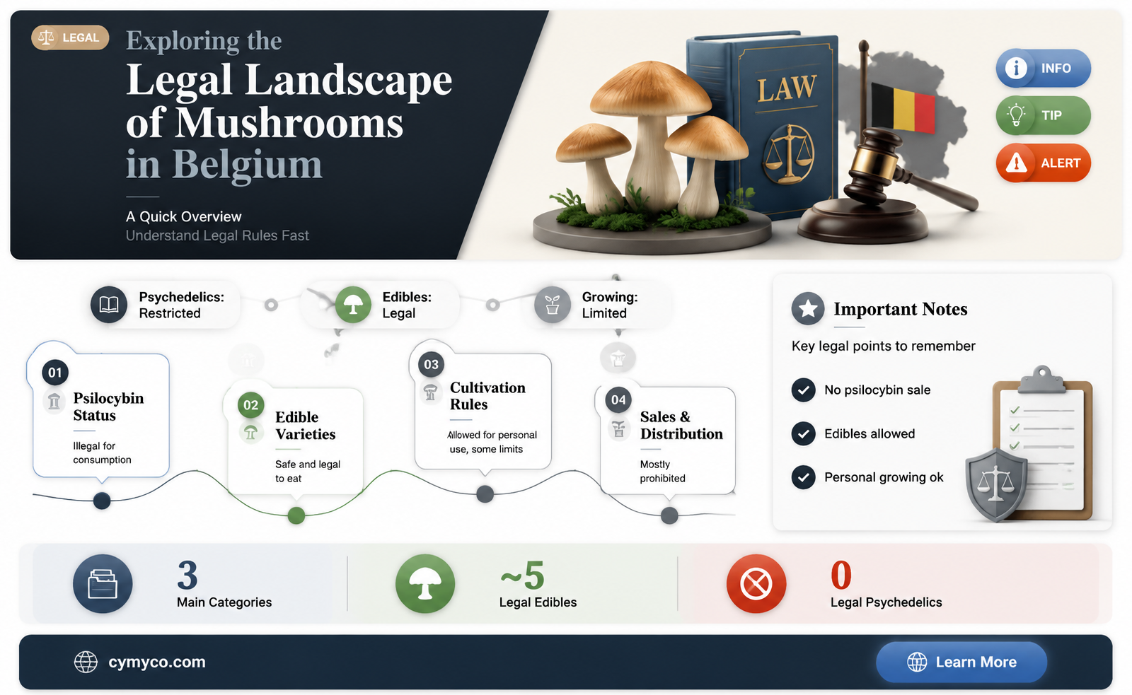are mushrooms legal in belgium