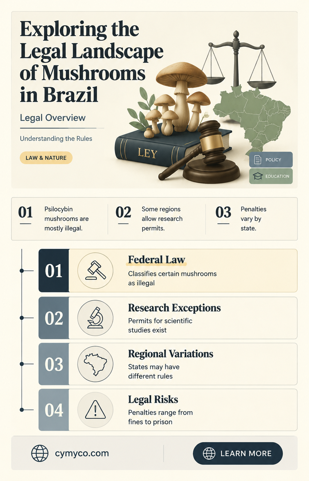 are mushrooms legal in brazil