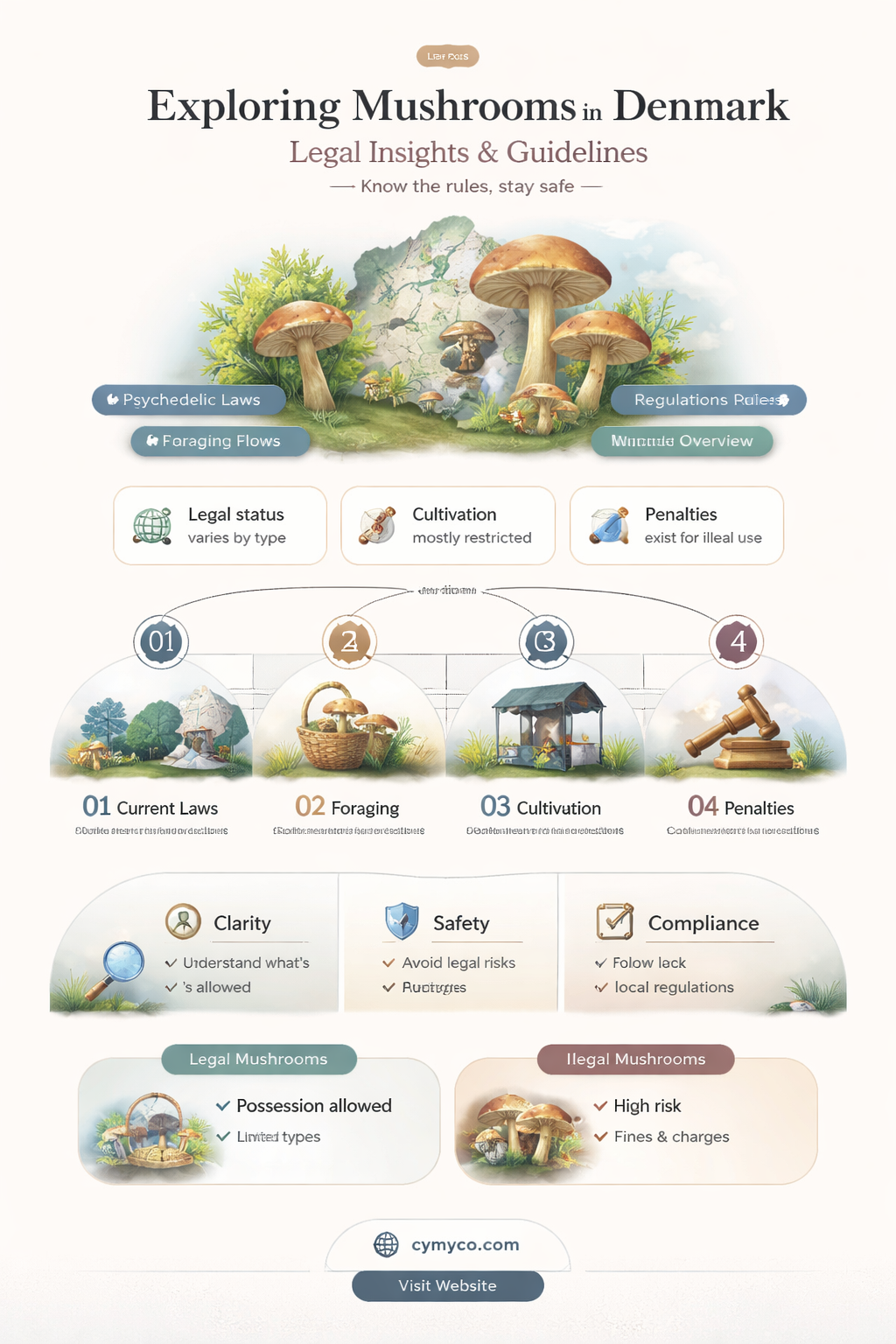 are mushrooms legal in denmark