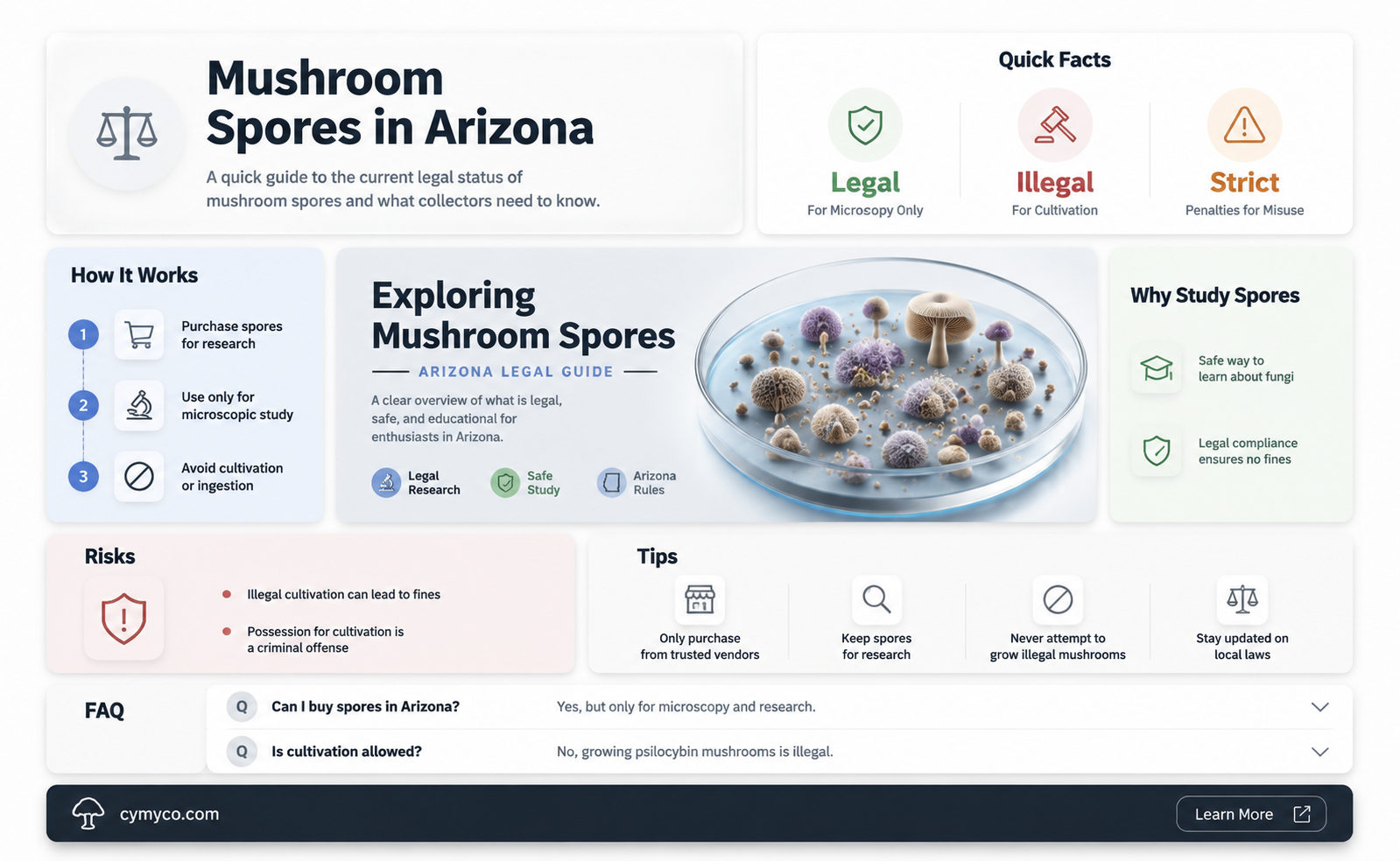are mushroom spores legal in arizona