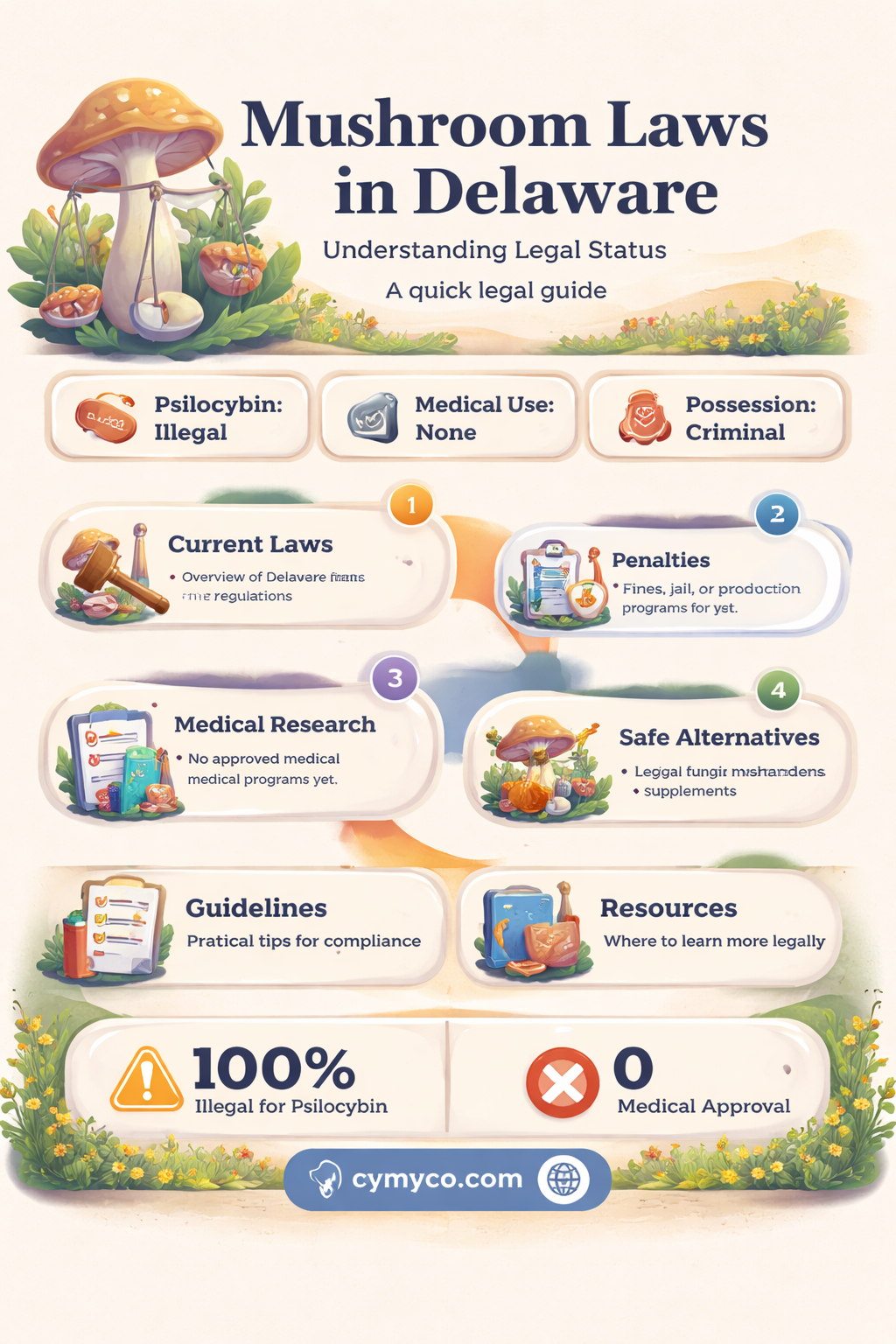 are mushrooms legal in delaware