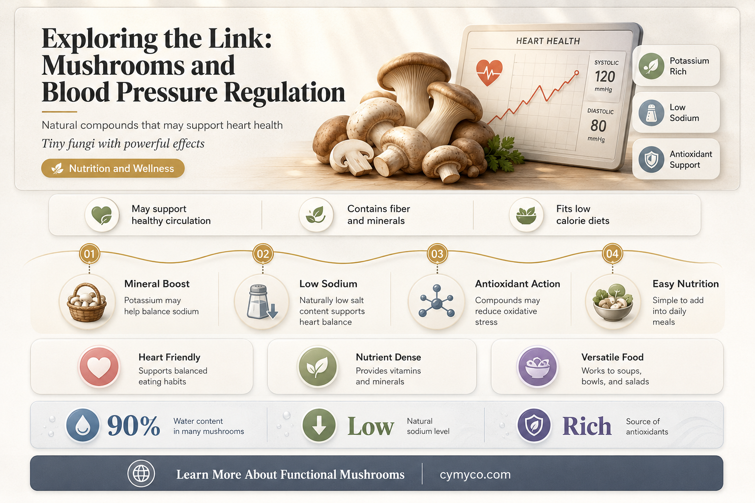 does mushroom affect blood pressure