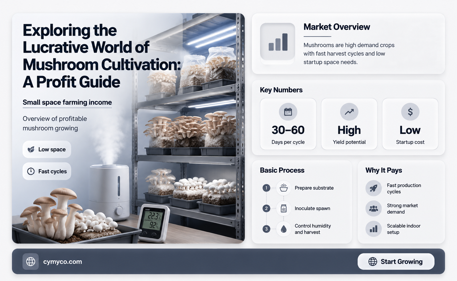 is growing mushrooms profitable