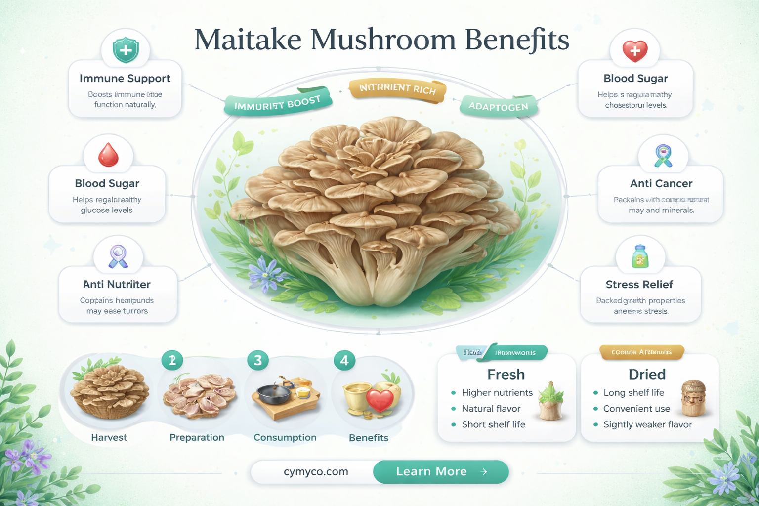 what does maitake mushrooms treat